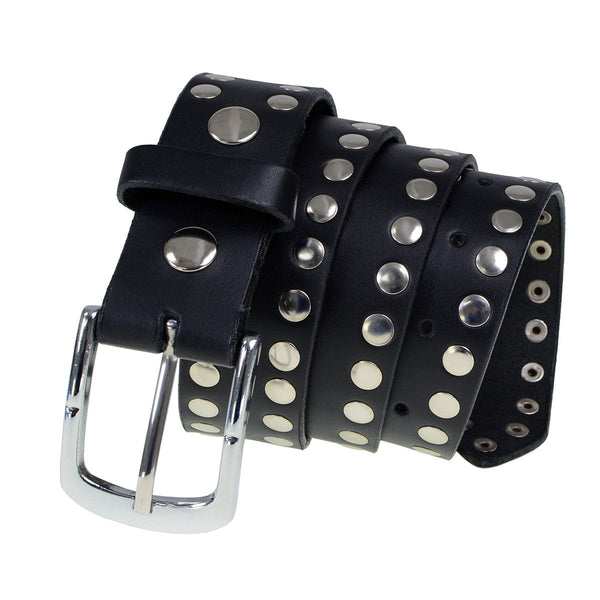 REPEAT LEATHER BELT ブラック M Milwaukee Leather MP7100 Men's Studded Black Genuine Leather Belt
