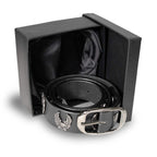 Milwaukee Leather Men's Liberty Talon Black Leather Belt with USA Eagle Emblems - 1.5 Inch Biker Belt - MP7113