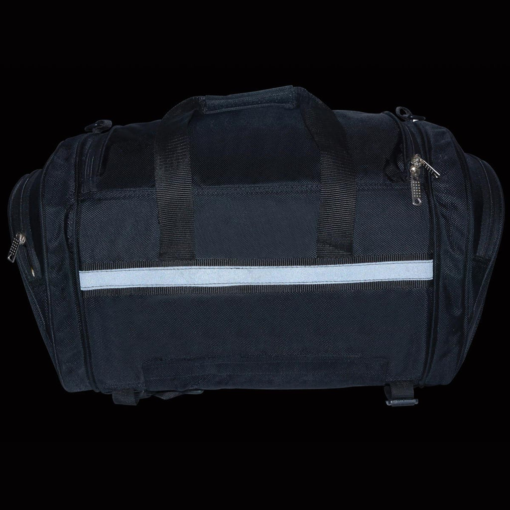 Milwaukee Leather MP8117 Large Black Textile Motorcycle Duffle Style Roll Bag