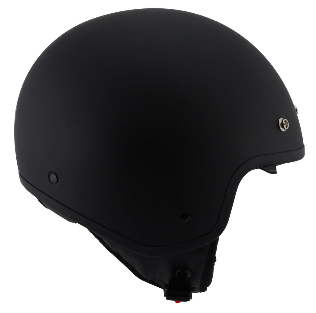 Milwaukee Performance Helmets MPH9700DOT Accelerator 3 /4 Open Face Matte Black Helmet