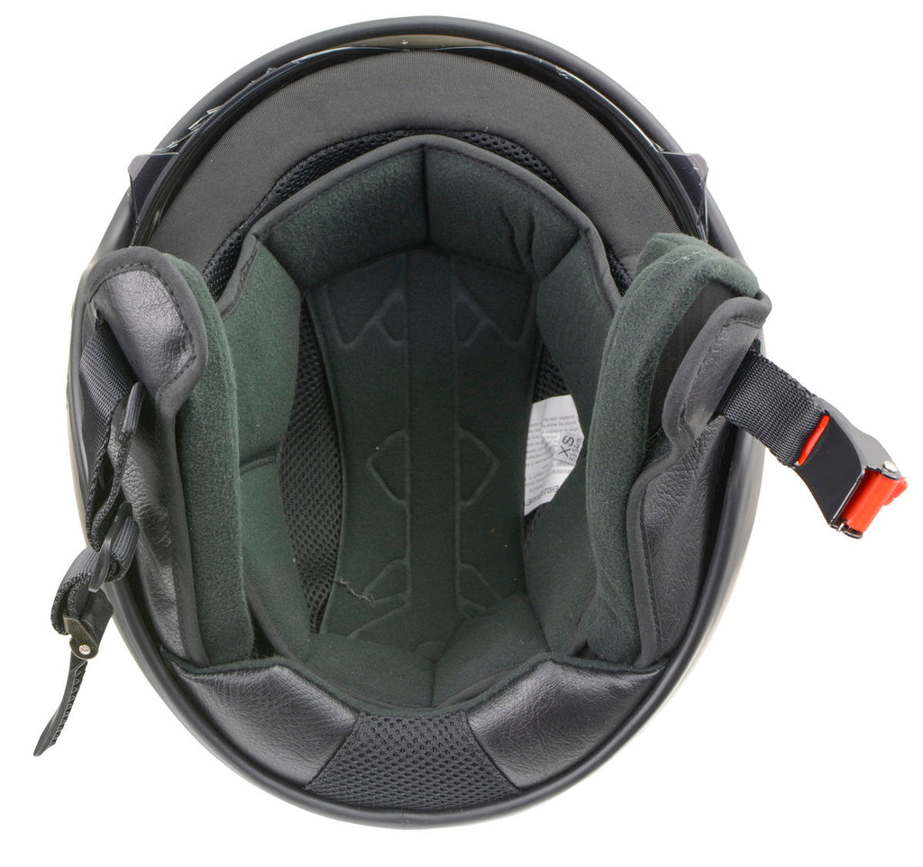 Milwaukee Performance Helmets MPH9700DOT Accelerator 3 /4 Open Face Matte Black Helmet