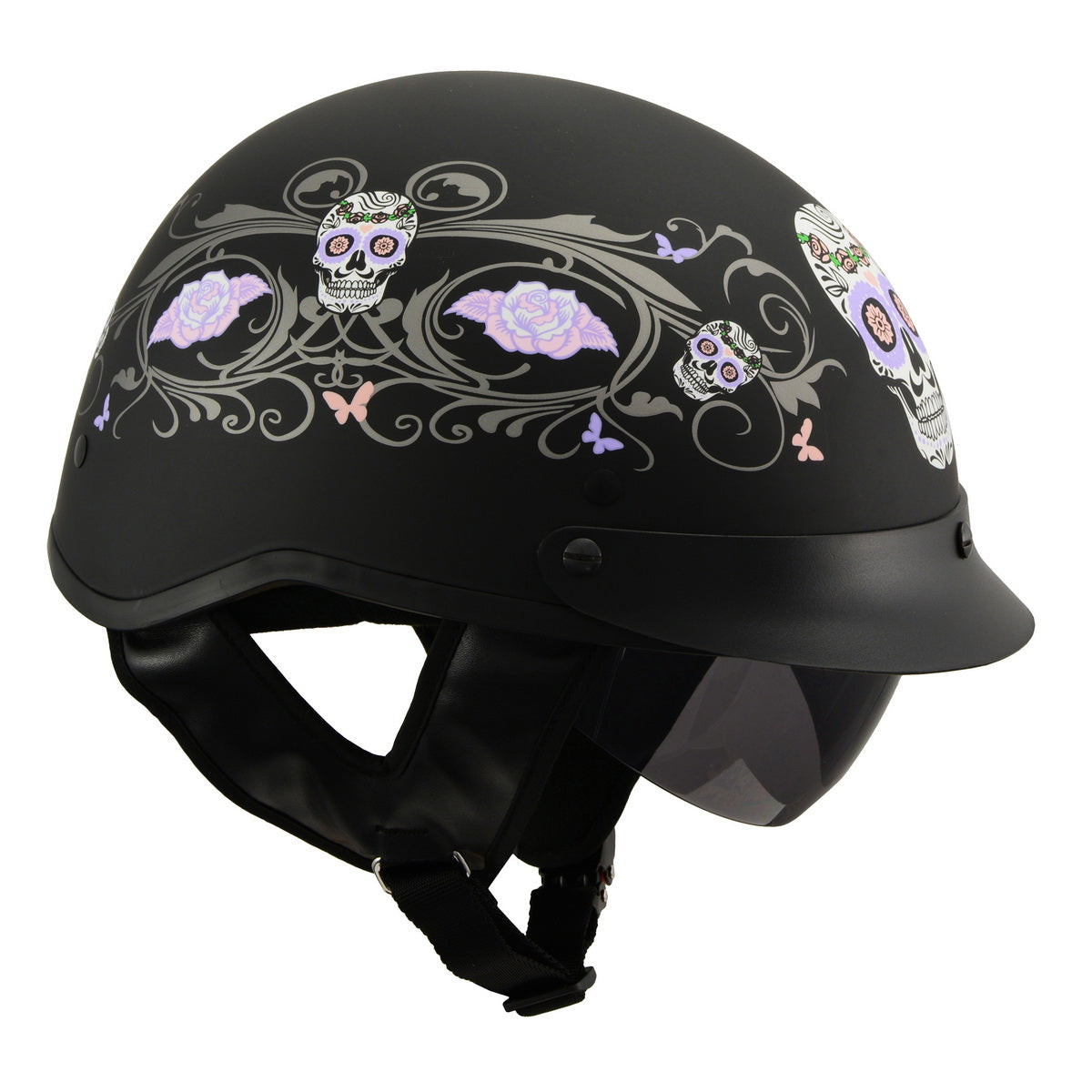 dot matte skull motorcycle helmet 2 in 1 Full Face Approved WCL Helmet Nylon Chin Strip with Quick Buckle Release MPH9724 DOT Helmet w/ Drop
