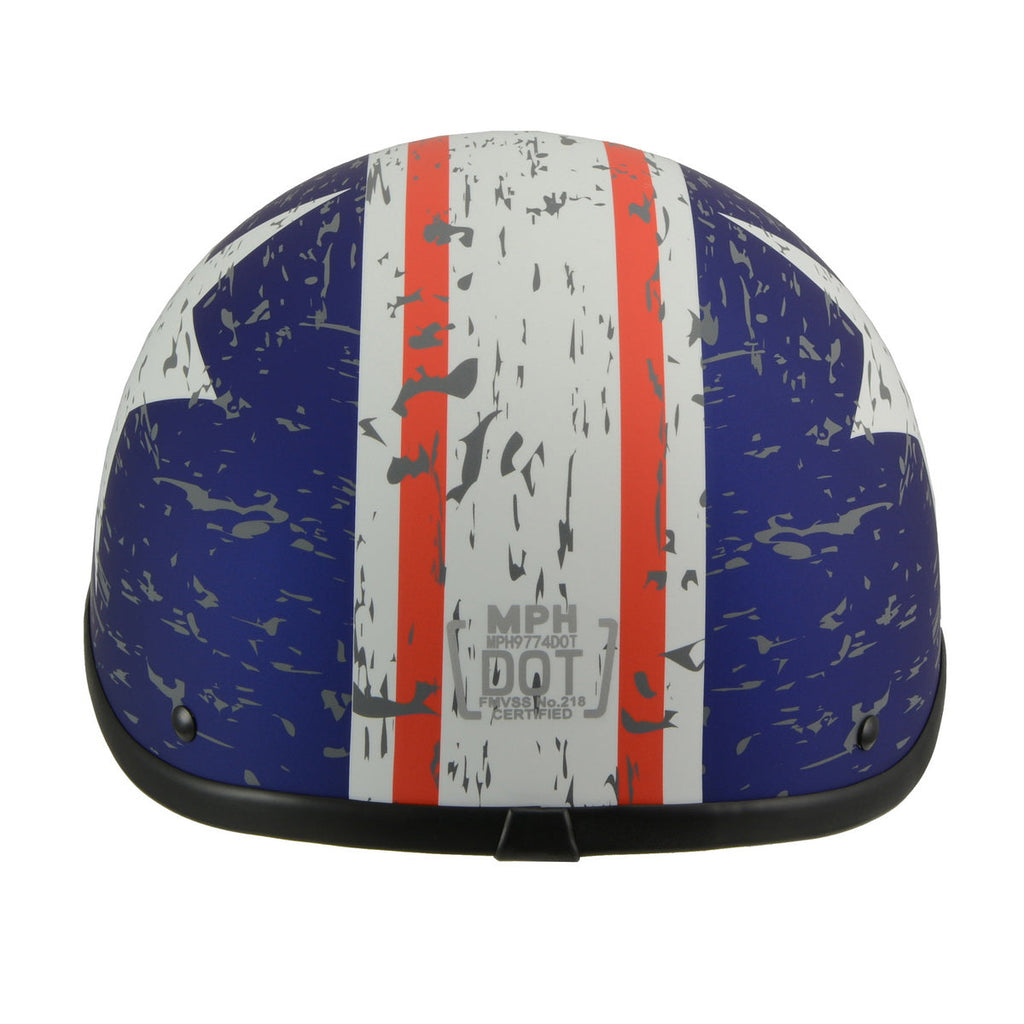Milwaukee Performance Helmets MPH9774DOT Vintage Star DOT Half Face Helmet