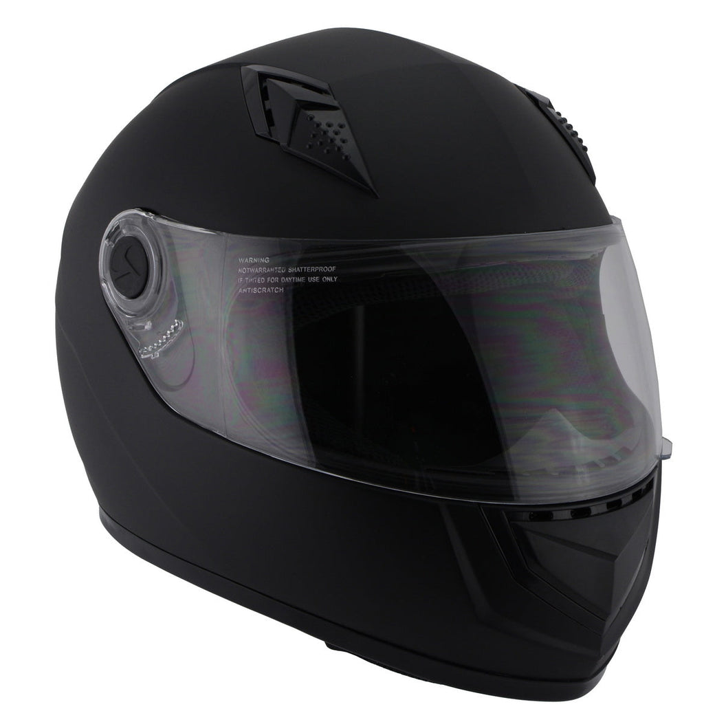 Milwaukee Performance Helmets MPH9800DOT Velocity Full Face Matte Black Helmet