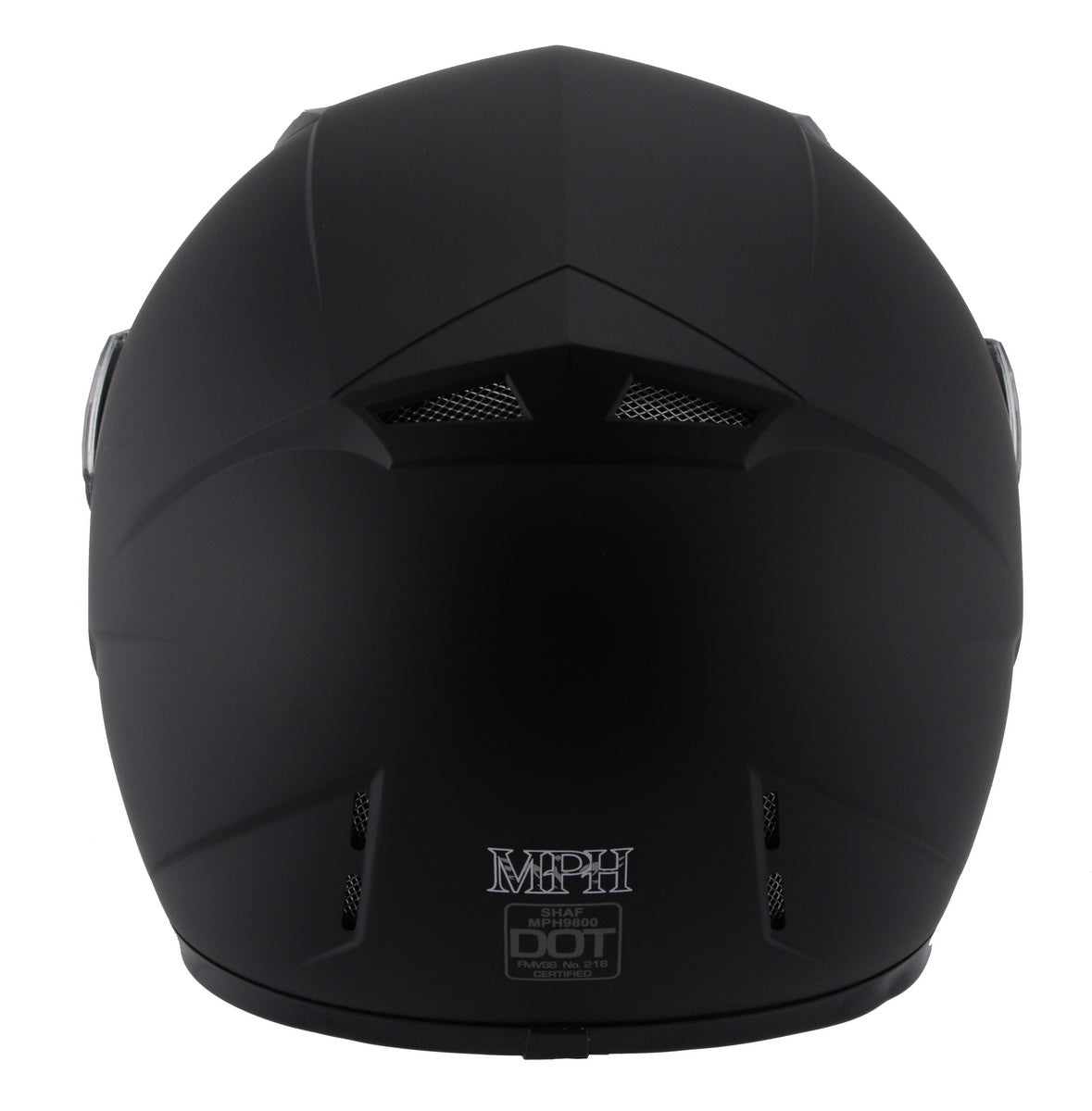 Milwaukee Performance Helmets MPH9800DOT Velocity Full Face Matte Black Helmet