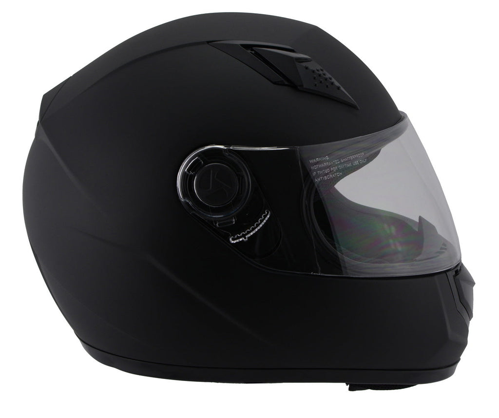 Milwaukee Performance Helmets MPH9800DOT Velocity Full Face Matte Black Helmet