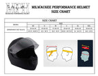 Milwaukee Performance Helmets MPH9800DOT Velocity Full Face Matte Black Helmet