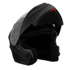 Milwaukee Performance Helmets MPH9803DOT Ionized Matte Black Advanced Modular Motorcycle Helmet w/ Drop Down Visor