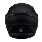 Milwaukee Performance Helmets MPH9803DOT Ionized Matte Black Advanced Modular Motorcycle Helmet w/ Drop Down Visor