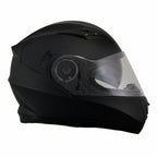 Milwaukee Performance Helmets MPH9803DOT Ionized Matte Black Advanced Modular Motorcycle Helmet w/ Drop Down Visor