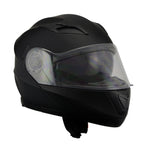 Milwaukee Performance Helmets MPH9803DOT Ionized Matte Black Advanced Modular Motorcycle Helmet w/ Drop Down Visor