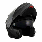 Milwaukee Performance Helmets MPH9803DOT Ionized Matte Black Advanced Modular Motorcycle Helmet w/ Drop Down Visor