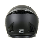 Milwaukee Performance Helmets MPH9805DOT Shift Open Face 3/4 Matte Black Helmet Biker w/ Drop Down Visor