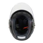 Milwaukee Performance Helmets MPH9805DOT Shift Open Face 3/4 Matte Black Helmet Biker w/ Drop Down Visor