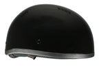 Milwaukee Performance Helmets MPH9851N Novelty Classic Glossy Black Half Helmet w/ Drop Down Visor