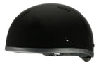 Milwaukee Performance Helmets MPH9851N Novelty Classic Glossy Black Half Helmet w/ Drop Down Visor