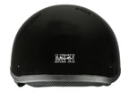 Milwaukee Performance Helmets MPH9851N Novelty Classic Glossy Black Half Helmet w/ Drop Down Visor