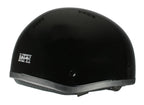 Milwaukee Performance Helmets MPH9851N Novelty Classic Glossy Black Half Helmet w/ Drop Down Visor