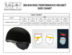 Milwaukee Performance Helmets MPH9851N Novelty Classic Glossy Black Half Helmet w/ Drop Down Visor
