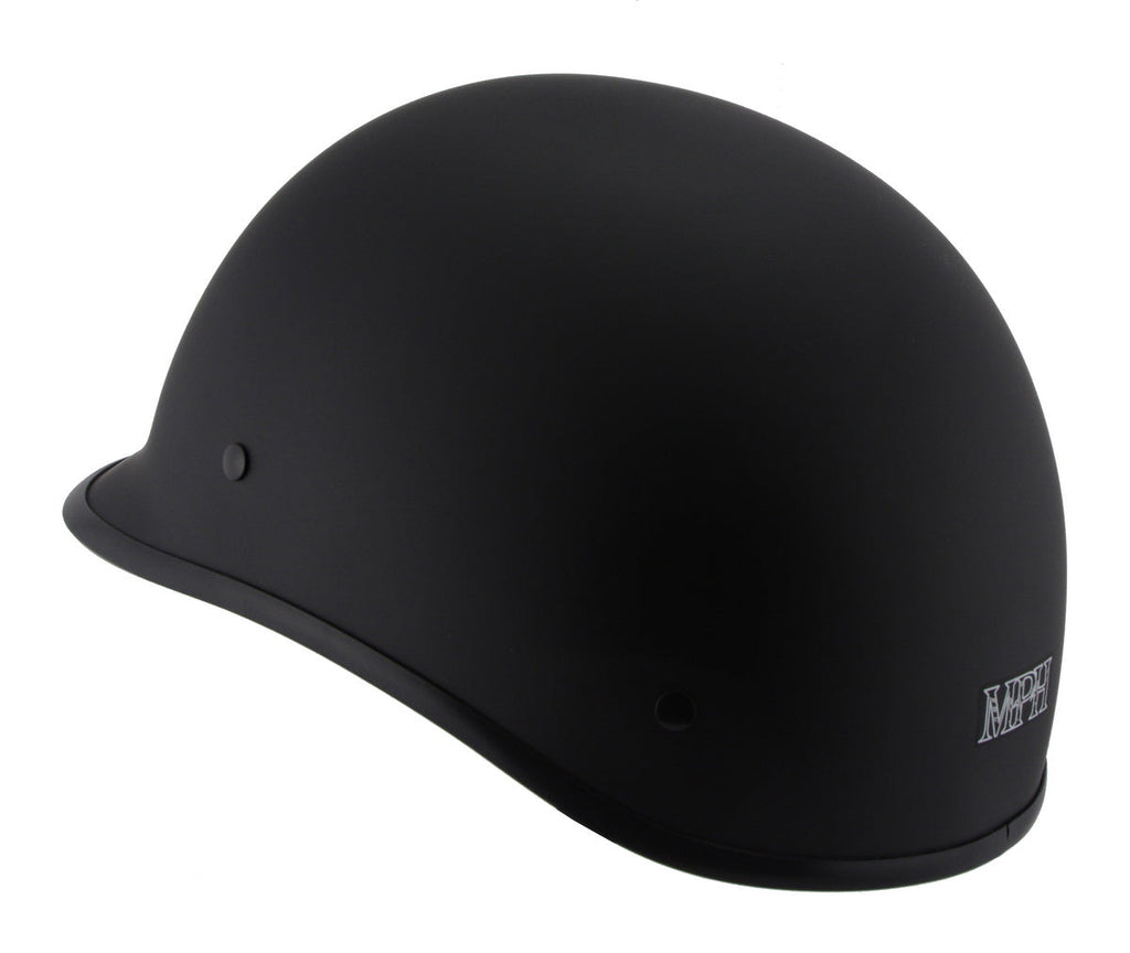 Milwaukee Performance Helmets MPH9860N Derby Novelty Matte Black Half Helmet