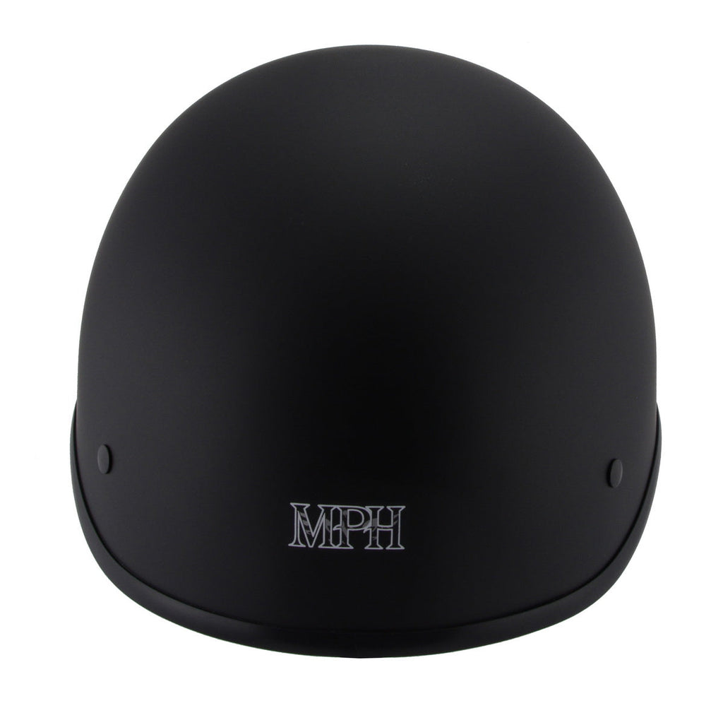 Milwaukee Performance Helmets MPH9860N Derby Novelty Matte Black Half Helmet