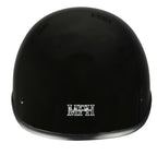 Milwaukee Performance Helmets MPH9861N Derby Novelty Glossy Black Half Helmet