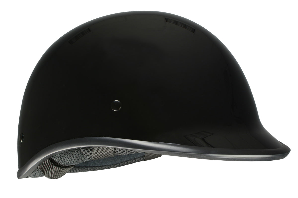 Milwaukee Performance Helmets MPH9861N Derby Novelty Glossy Black Half