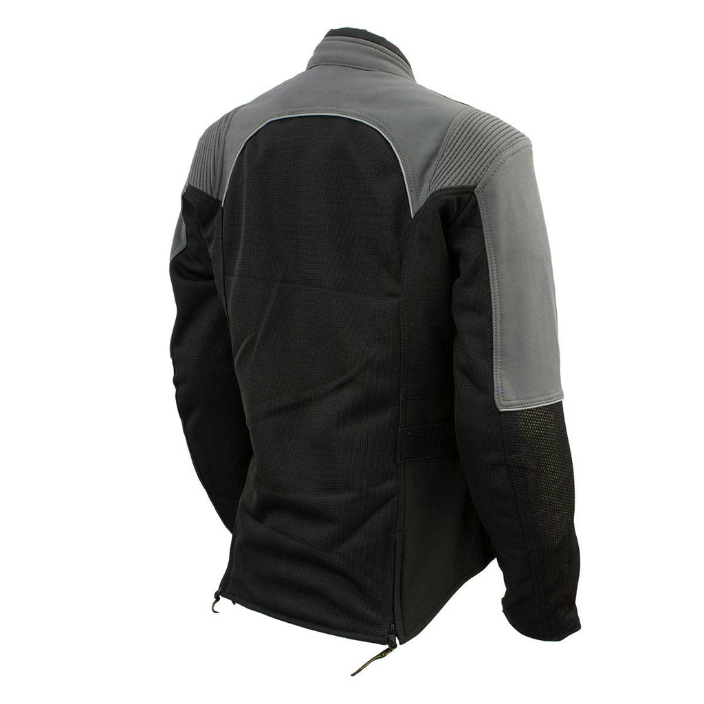 Milwaukee Leather Women's Be Cool Black/Grey Textile Motorcycle Jacket w/ CE Armor - MPL22700