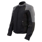 Milwaukee Leather Women's Be Cool Black/Grey Textile Motorcycle Jacket w/ CE Armor - MPL22700