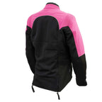 Milwaukee Leather Women's Be Cool Black/Fuchsia Textile Motorcycle Jacket w/ CE Armor - MPL22702