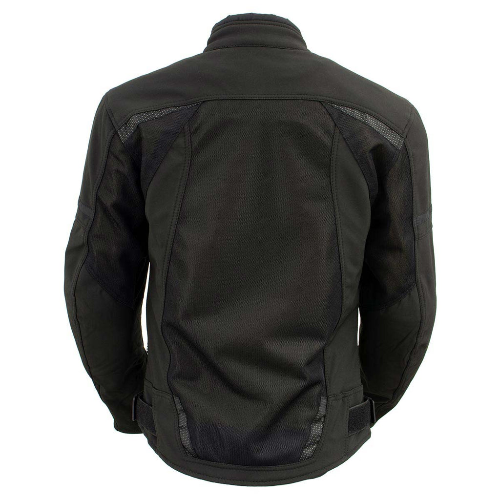 Milwaukee Leather Women's Cool Racer Black Textile Motorcycle Jacket w/ CE Armor - MPL22704