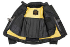 Milwaukee Leather Women's Cool Racer Black Textile Motorcycle Jacket w/ CE Armor - MPL22704