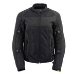 Milwaukee Leather Women's Cool Racer Black Textile Motorcycle Jacket w/ CE Armor - MPL22704