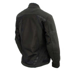 Milwaukee Leather Women's Cool Racer Black Textile Motorcycle Jacket w/ CE Armor - MPL22704