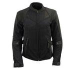 Milwaukee Leather Women's Be Cool Black Textile Motorcycle Jacket w/ CE Armor - MPL22705