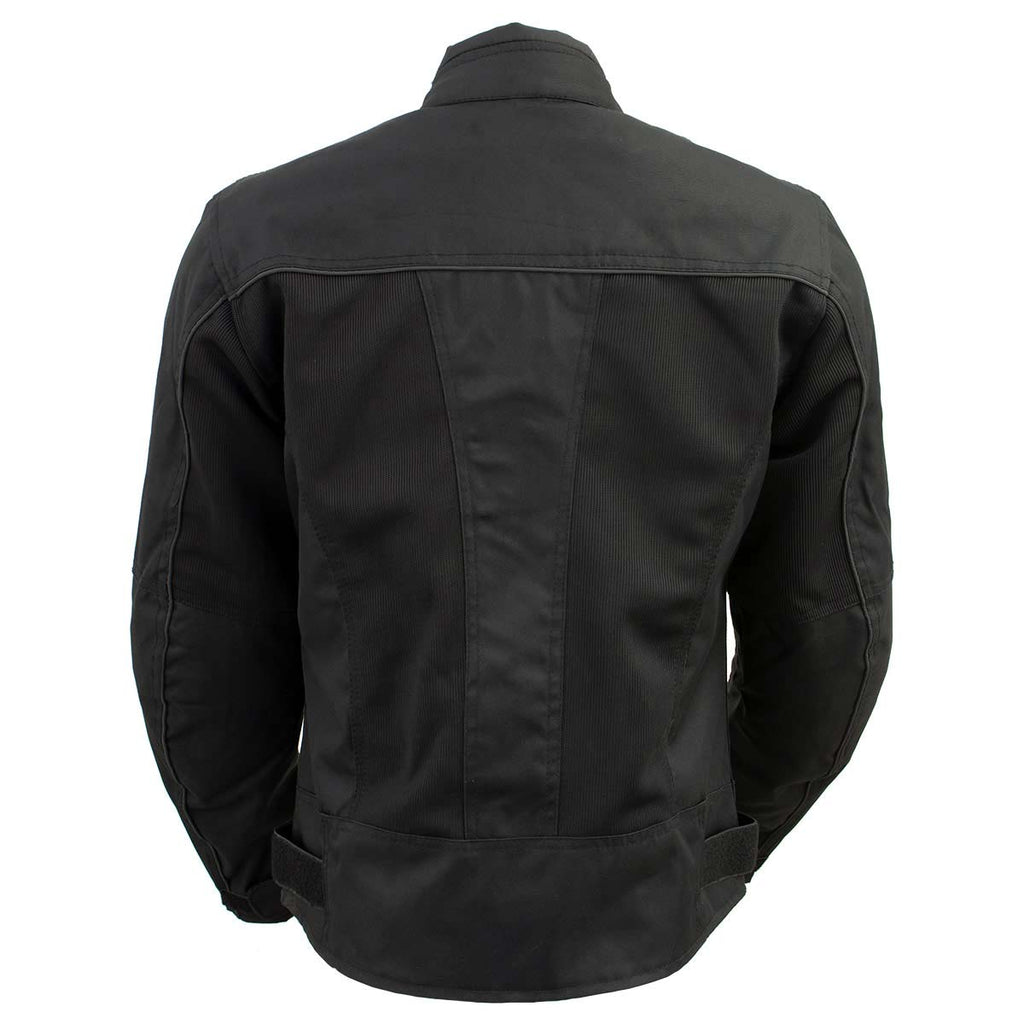 Milwaukee Leather Women's Shade Black Textile Motorcycle Jacket w/ CE Armor - MPL22706