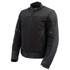 Milwaukee Leather Women's Shade Black Textile Motorcycle Jacket w/ CE Armor - MPL22706