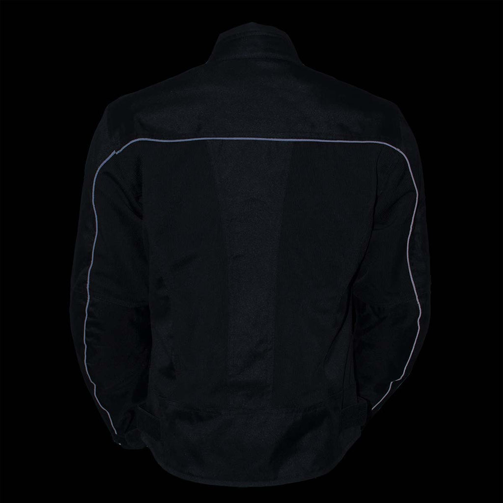 Milwaukee Leather Women's Shade Black Textile Motorcycle Jacket w/ CE Armor - MPL22706