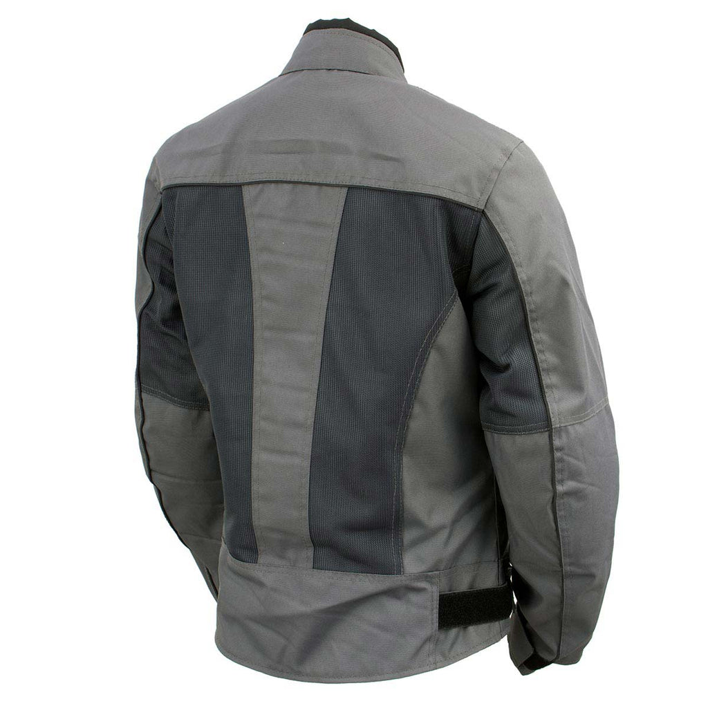 Milwaukee Leather Women's Shade Black/Grey Textile Motorcycle Jacket w/ CE Armor - MPL22707