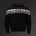 MMCC Men’s Bare Bones Hoodie - Reflective Skull Graphics Front & Back, Full Zip, 100 % Cotton - MPM1681