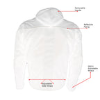 Milwaukee Leather Men's Requiem Mesh and 1300D Nylon Motorcycle Jacket with CE Armor, Removable Hoodie - MPM17018