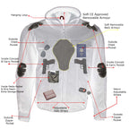 Milwaukee Leather Men's Requiem Mesh and 1300D Nylon Motorcycle Jacket with CE Armor, Removable Hoodie - MPM17018