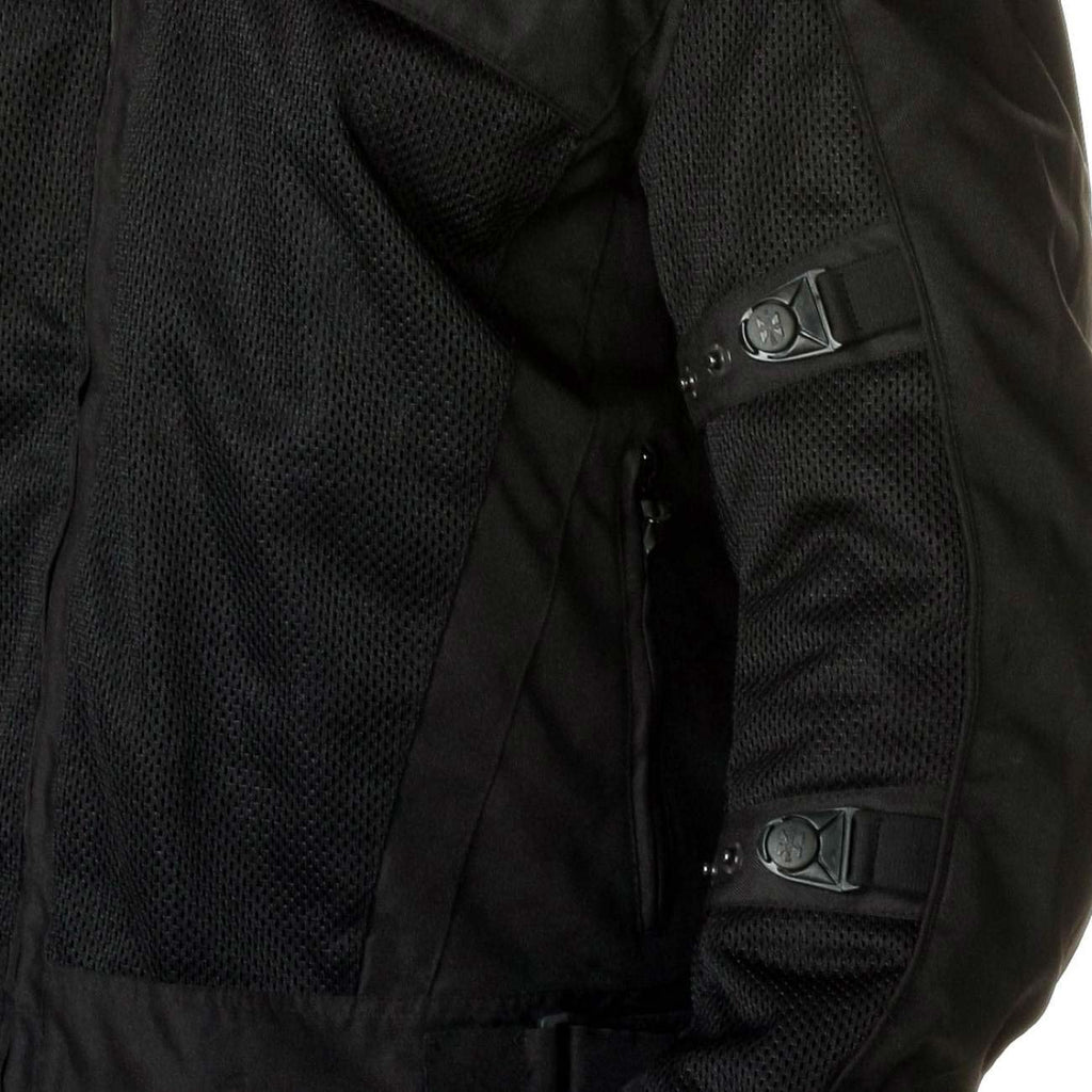 Milwaukee Leather Men's Devious Black Textile Motorcycle Jacket w/ CE Armor - MPM17025
