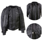 Milwaukee Leather Men's Shadow Black Textile Motorcycle Jacket w/ CE Armor - MPM17030