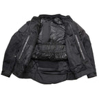 Milwaukee Leather Men's Shadow Black Textile Motorcycle Jacket w/ CE Armor - MPM17030