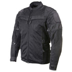 Milwaukee Leather Men's Shadow Black Textile Motorcycle Jacket w/ CE Armor - MPM17030