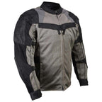 Milwaukee Leather Men's Venture Dark Grey/Black Textile Motorcycle Jacket w/ CE Armor - MPM17032