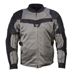 Milwaukee Leather Men's Venture Dark Grey/Black Textile Motorcycle Jacket w/ CE Armor - MPM17032