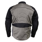 Milwaukee Leather Men's Venture Dark Grey/Black Textile Motorcycle Jacket w/ CE Armor - MPM17032
