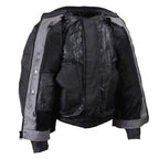 Milwaukee Leather Men's Venture Dark Grey/Black Textile Motorcycle Jacket w/ CE Armor - MPM17032